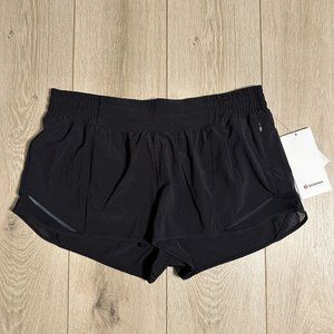 NWT Lululemon Women's Black Hotty Hot Shorts 2.5" Size 12